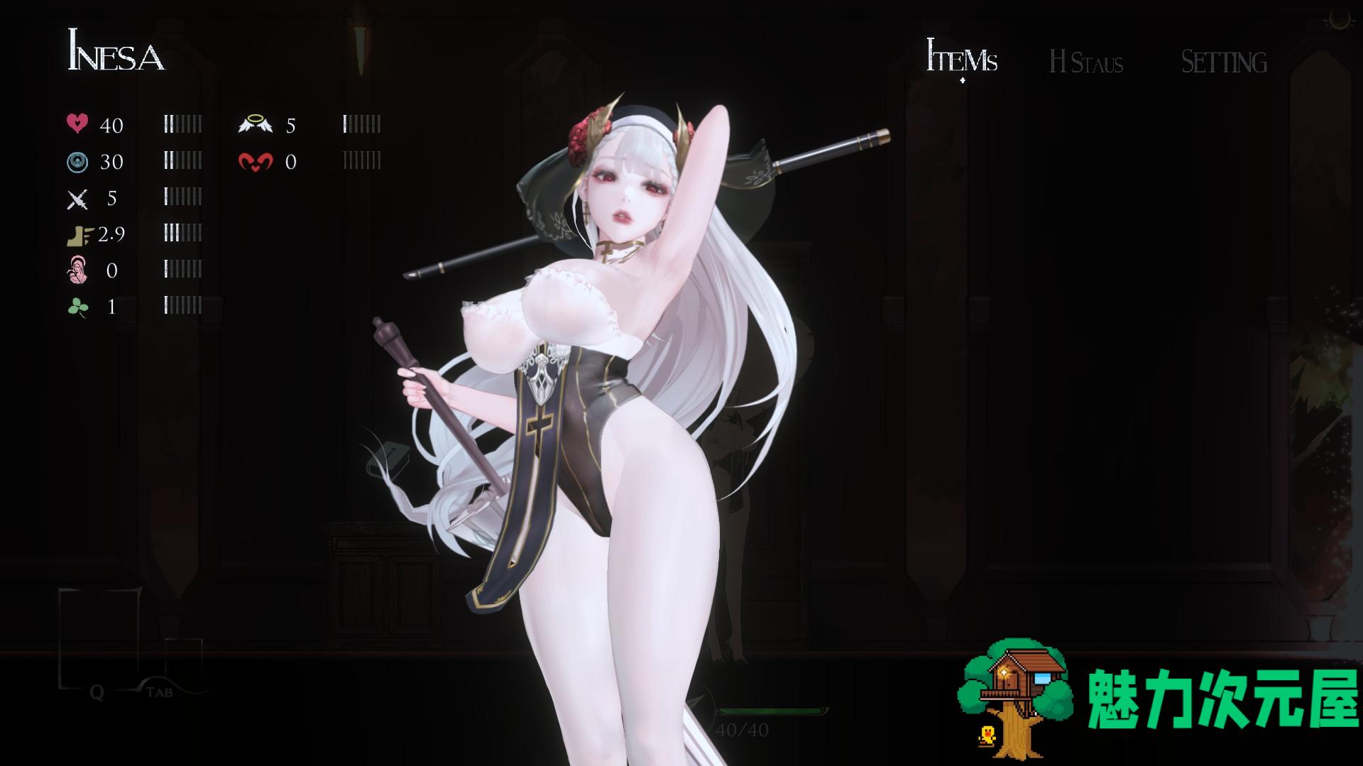 【究极ACT/中文/全动态】神作预定：棘罪修女-伊妮莎 V0.7.1 官方中文版【2月更新/白丝高跟/4.3G】