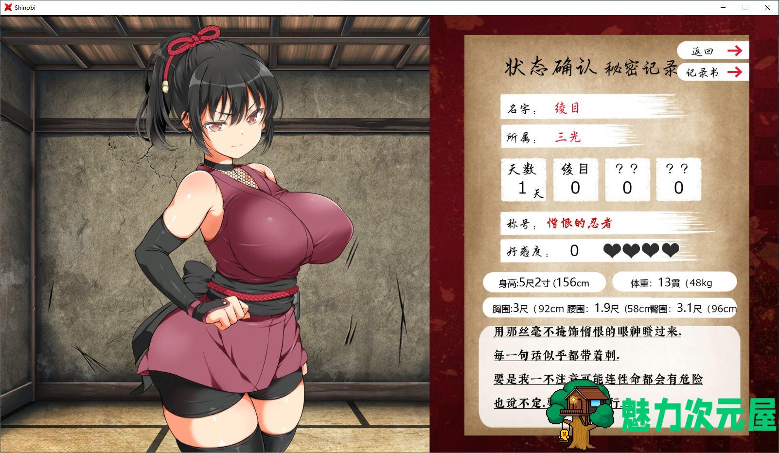 【日式SLG/中文/动态】忍堕－女忍调教 steam官中步兵版 【11G】