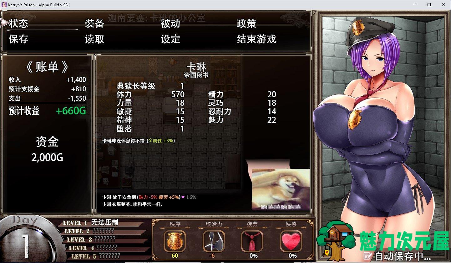 【RPG/汉化/动态】卡琳·监狱长 V.9B.J 中文步兵MOD版【更新/970M】