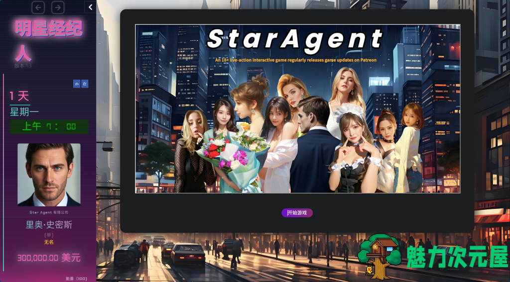 【真人SLG/HTML/机翻/步兵】明星经纪人/Star Agent Ver1.3 浏览器汉化步兵版 百度+UC/2.31G-魅力次元屋
